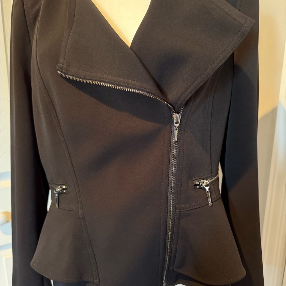 White House Black Market Women's Moto Peplum Jacket